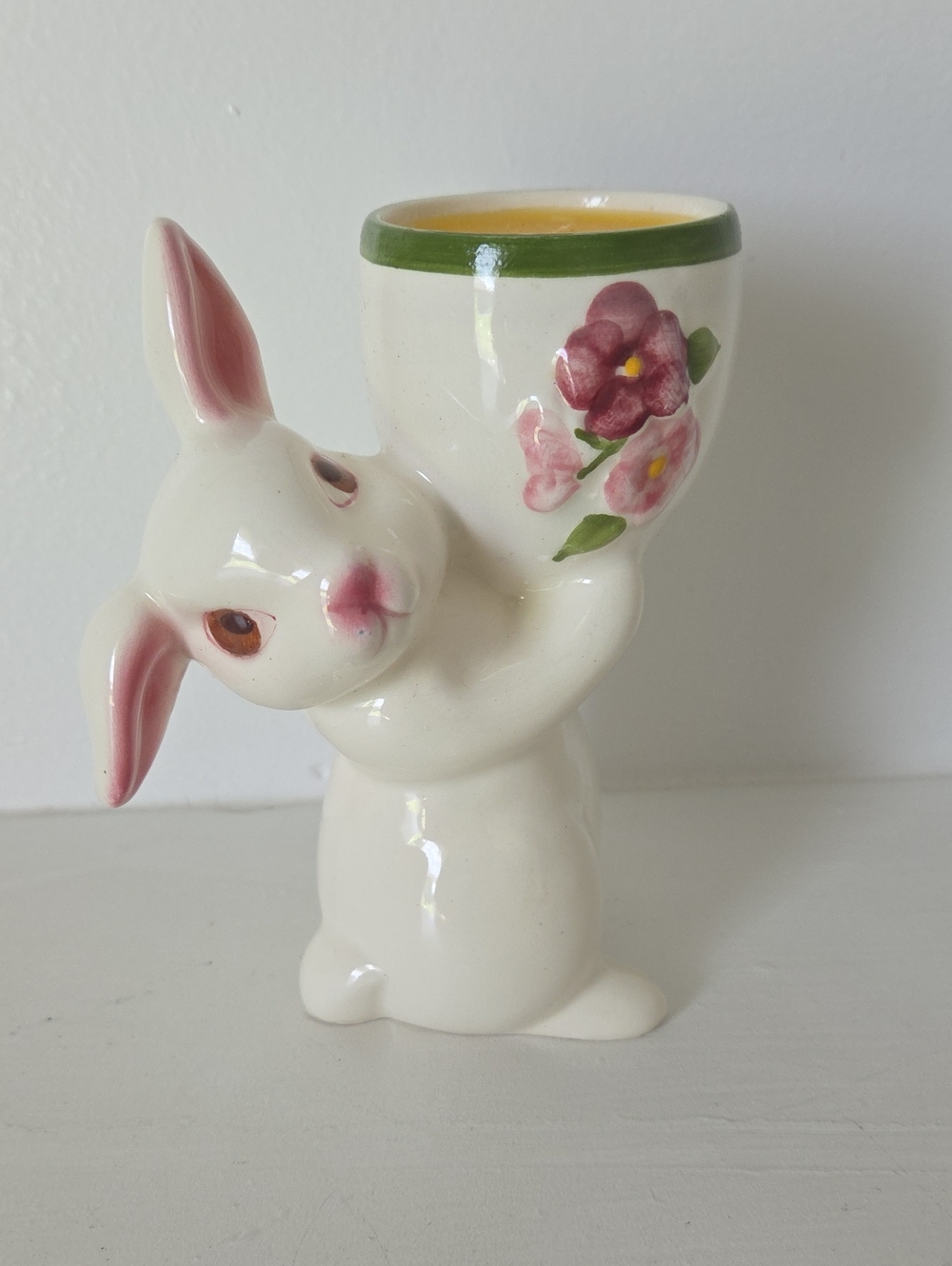 1981 Avon "Sunny Bunny" Ceramic Candle Figurine,